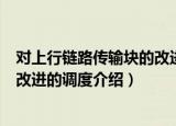 对上行链路传输块的改进的调度（关于对上行链路传输块的改进的调度介绍）