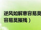 逆风如解意容易莫摧残现代解释（逆风如解意容易莫摧残）