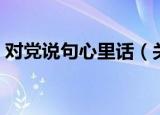 对党说句心里话（关于对党说句心里话介绍）