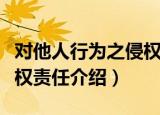 对他人行为之侵权责任（关于对他人行为之侵权责任介绍）