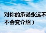 对你的承诺永远不会变（关于对你的承诺永远不会变介绍）