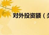对外投资额（关于对外投资额介绍）