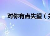 对你有点失望（关于对你有点失望介绍）