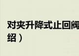 对夹升降式止回阀（关于对夹升降式止回阀介绍）