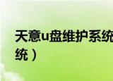 天意u盘维护系统使用方法（天意u盘维护系统）