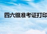 四六级准考证打印（四六级准考证号找回）
