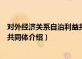 对外经济关系自治利益共同体（关于对外经济关系自治利益共同体介绍）