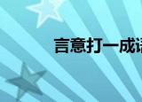 言意打一成语（言意打一成语）
