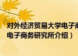 对外经济贸易大学电子商务研究所（关于对外经济贸易大学电子商务研究所介绍）