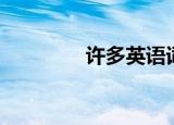 许多英语词组（许多英语）