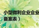 小型微利企业企业所得税税率（小型微利企业备案表）