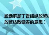 殷勤解却丁香结纵放繁枝散诞春的解释（殷勤解却丁香结纵放繁枝散诞春的意思）