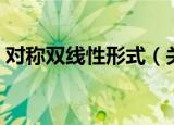 对称双线性形式（关于对称双线性形式介绍）