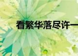 看繁华落尽许一世沧桑（看繁华落尽）