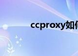 ccproxy如何设置（ccproxy）