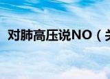 对肺高压说NO（关于对肺高压说NO介绍）