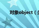 对象object（关于对象object介绍）