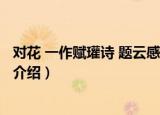对花 一作赋瓘诗 题云感事（关于对花 一作赋瓘诗 题云感事介绍）