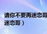 请你不要再迷恋哥下一句是什么（请你不要再迷恋哥）