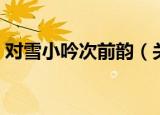 对雪小吟次前韵（关于对雪小吟次前韵介绍）