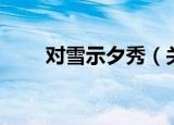 对雪示夕秀（关于对雪示夕秀介绍）