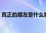 真正的朋友是什么意思（真正的朋友是什么）