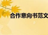 合作意向书范文简单版（合作意向书）