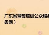 广东省驾驶培训公众服务网打不开（广东省驾驶培训公众服务网）