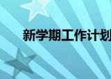 新学期工作计划书（新学期工作计划）