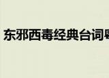 东邪西毒经典台词粤语（东邪西毒经典台词）