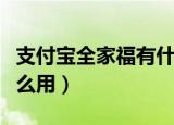 支付宝全家福有什么作用（支付宝全家福有什么用）