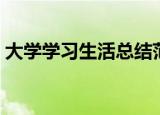 大学学习生活总结范文（大学学习生活总结）