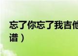 忘了你忘了我吉他谱c调（忘了你忘了我吉他谱）
