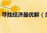 寻找经济最优解（关于寻找经济最优解介绍）