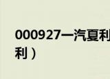 000927一汽夏利股票股吧（000927一汽夏利）
