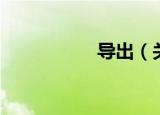 导出（关于导出介绍）