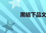 黑暗下品文推荐（黑暗下品）