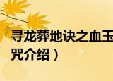 寻龙葬地诀之血玉咒（关于寻龙葬地诀之血玉咒介绍）