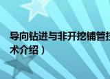 导向钻进与非开挖铺管技术（关于导向钻进与非开挖铺管技术介绍）