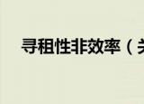 寻租性非效率（关于寻租性非效率介绍）