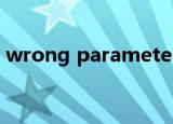wrong parameter（wrong parameters）
