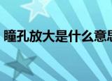 瞳孔放大是什么意思（瞳孔放大是什么意思）