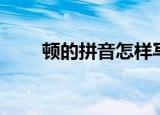 顿的拼音怎样写（顿的拼音和组词）