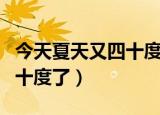 今天夏天又四十度了什么意思（今天夏天又四十度了）