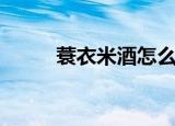 蓑衣米酒怎么喝好喝（蓑衣米酒）
