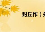 封丘作（关于封丘作介绍）