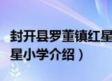封开县罗董镇红星小学（关于封开县罗董镇红星小学介绍）