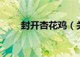 封开杏花鸡（关于封开杏花鸡介绍）