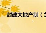 封建大地产制（关于封建大地产制介绍）