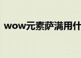 wow元素萨满用什么武器（wow元素萨满）